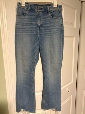 Abercrombie & Fitch High Rise Light Blue Ankle Flare Jeans